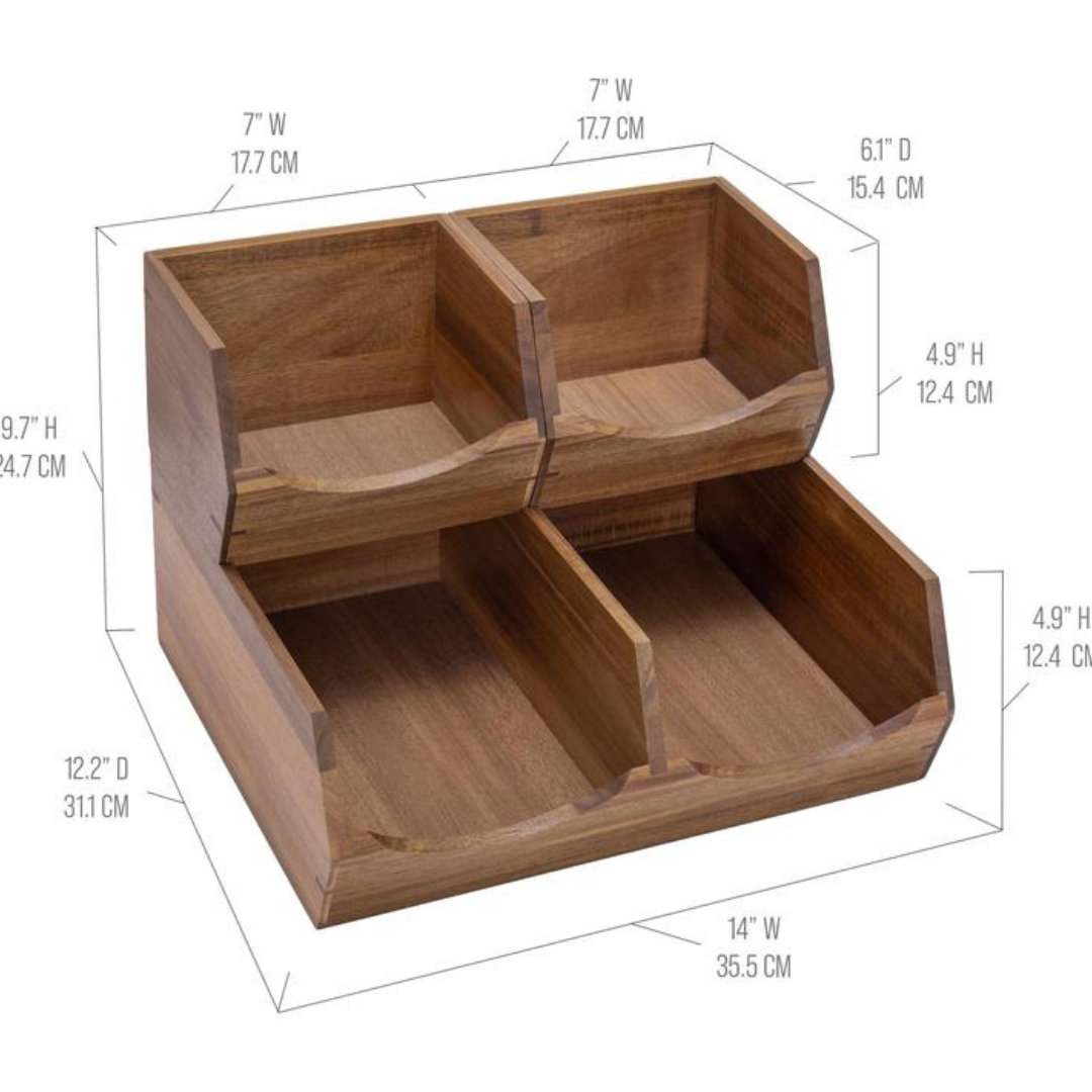 NaturaStack Wooden Bins